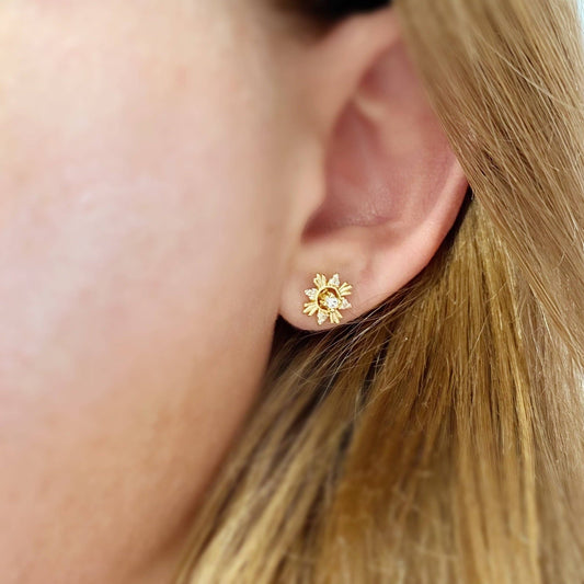 18k Gold Filled 2 Part Sun Stud Earrings - FOREVERLINKX