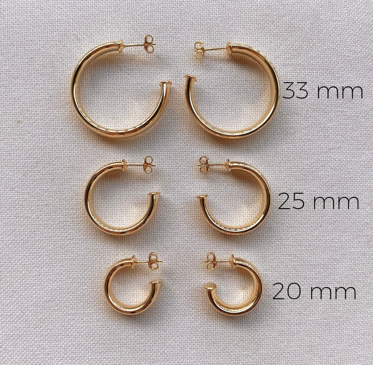 18K Gold Filled C Hoop Earrings - FOREVERLINKX