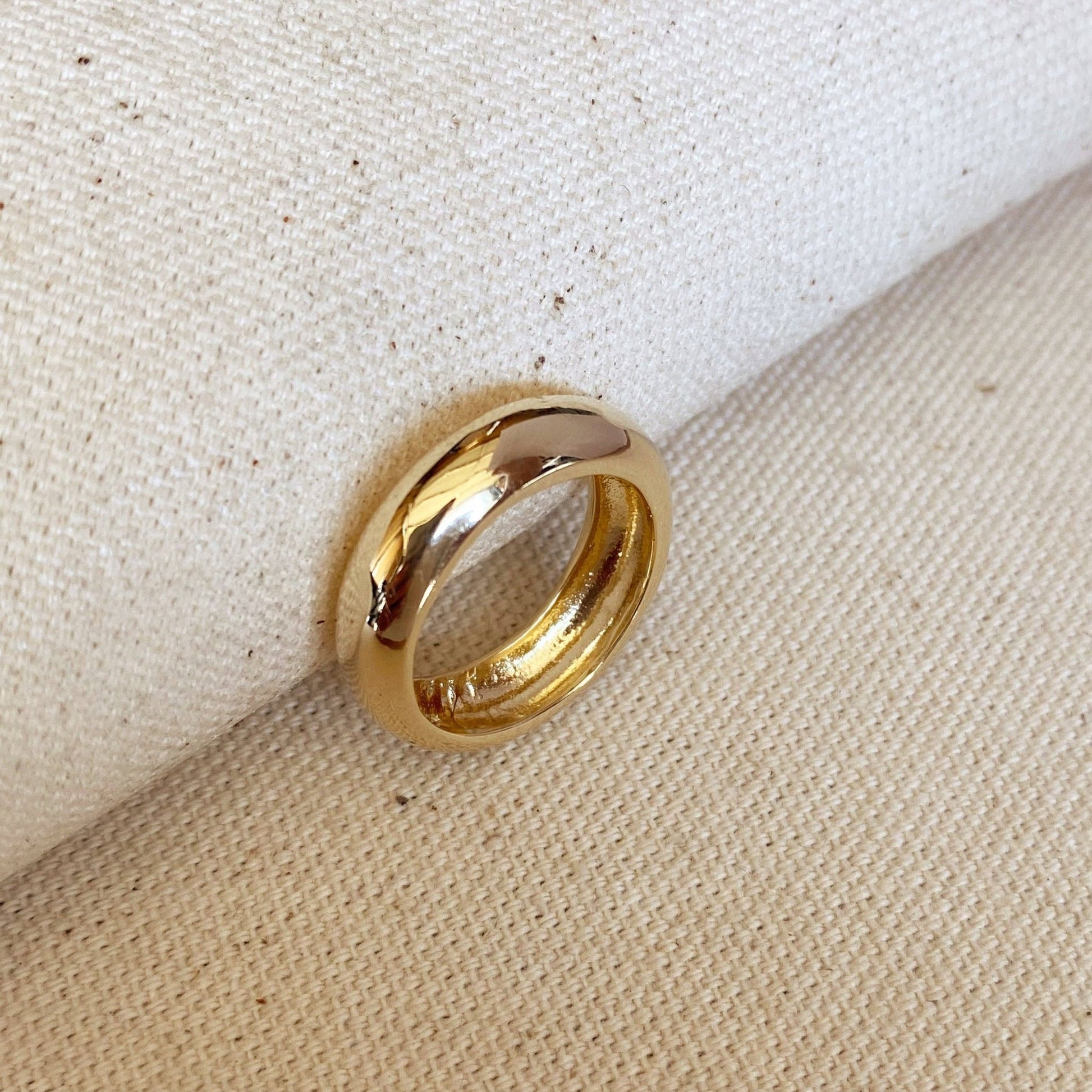 18k Gold Filled Chunky Rounded Band Ring - FOREVERLINKX