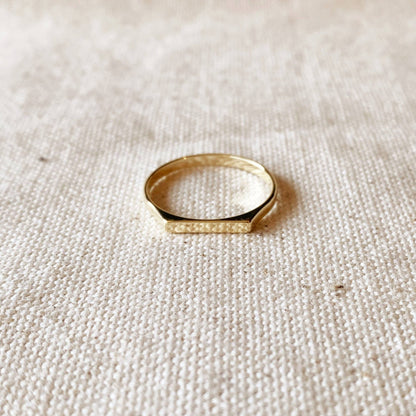 18k Gold Filled Flat Top Ring: 6 - FOREVERLINKX