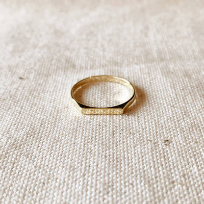 18k Gold Filled Flat Top Ring: 9 - FOREVERLINKX