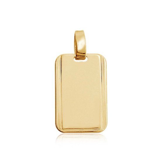 18k Gold Filled Luxury Plate Rectangle Pendant Unisex Wholes - FOREVERLINKX