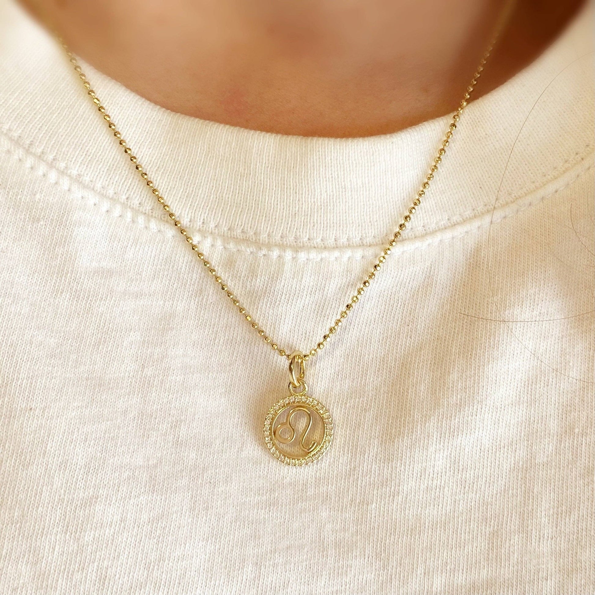 18k Gold Filled Mini Leo Zodiac Pendant - FOREVERLINKX