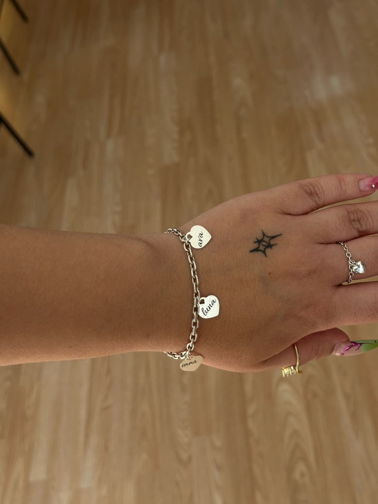 Silver Love charm bracelet