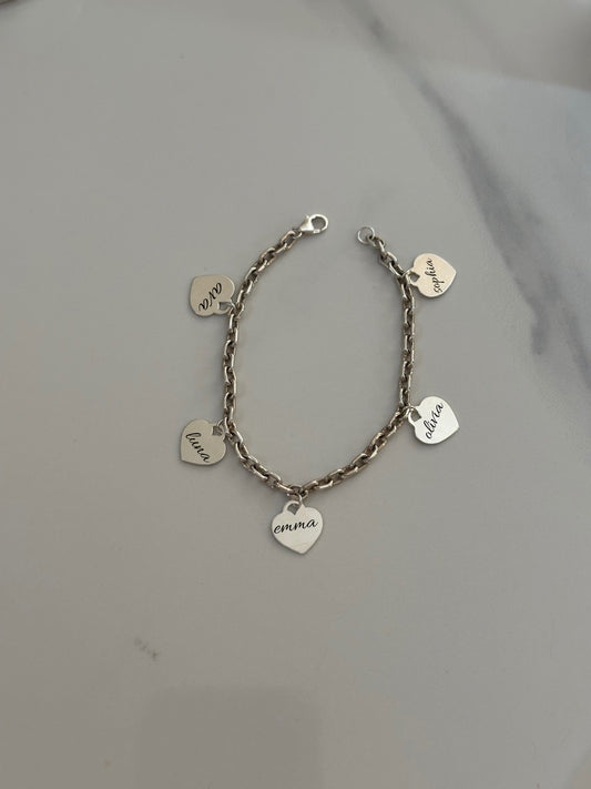 Silver Love charm bracelet