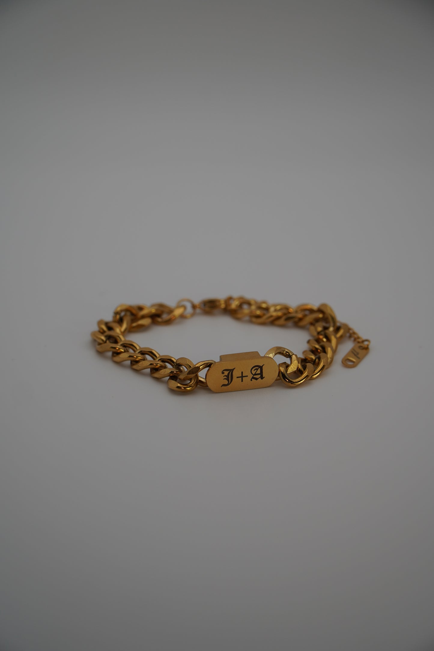 Cuban Charm Initial Bracelet