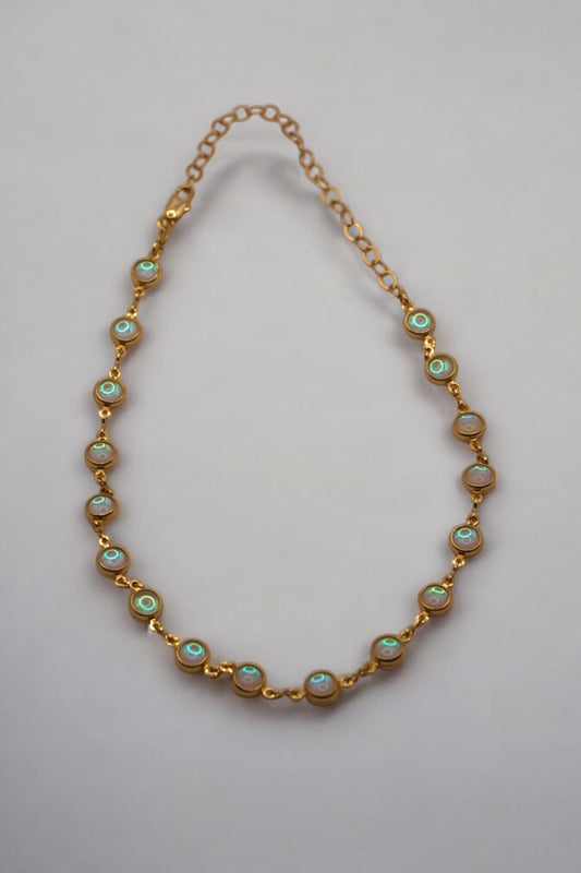 18K Gold Filled Opal Choker