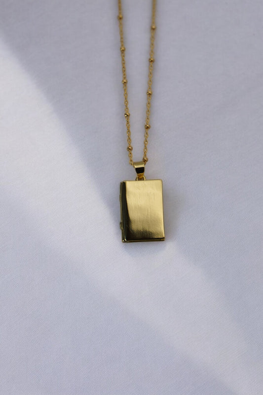 Classic Sleek Rectangle Locket necklace