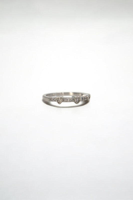 Silver love ring