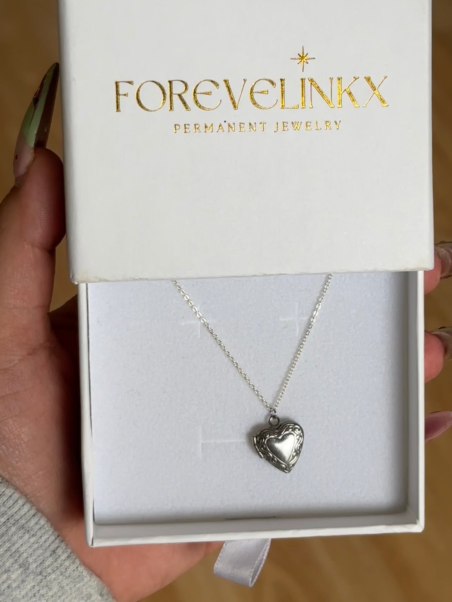 Lover silver heart necklace