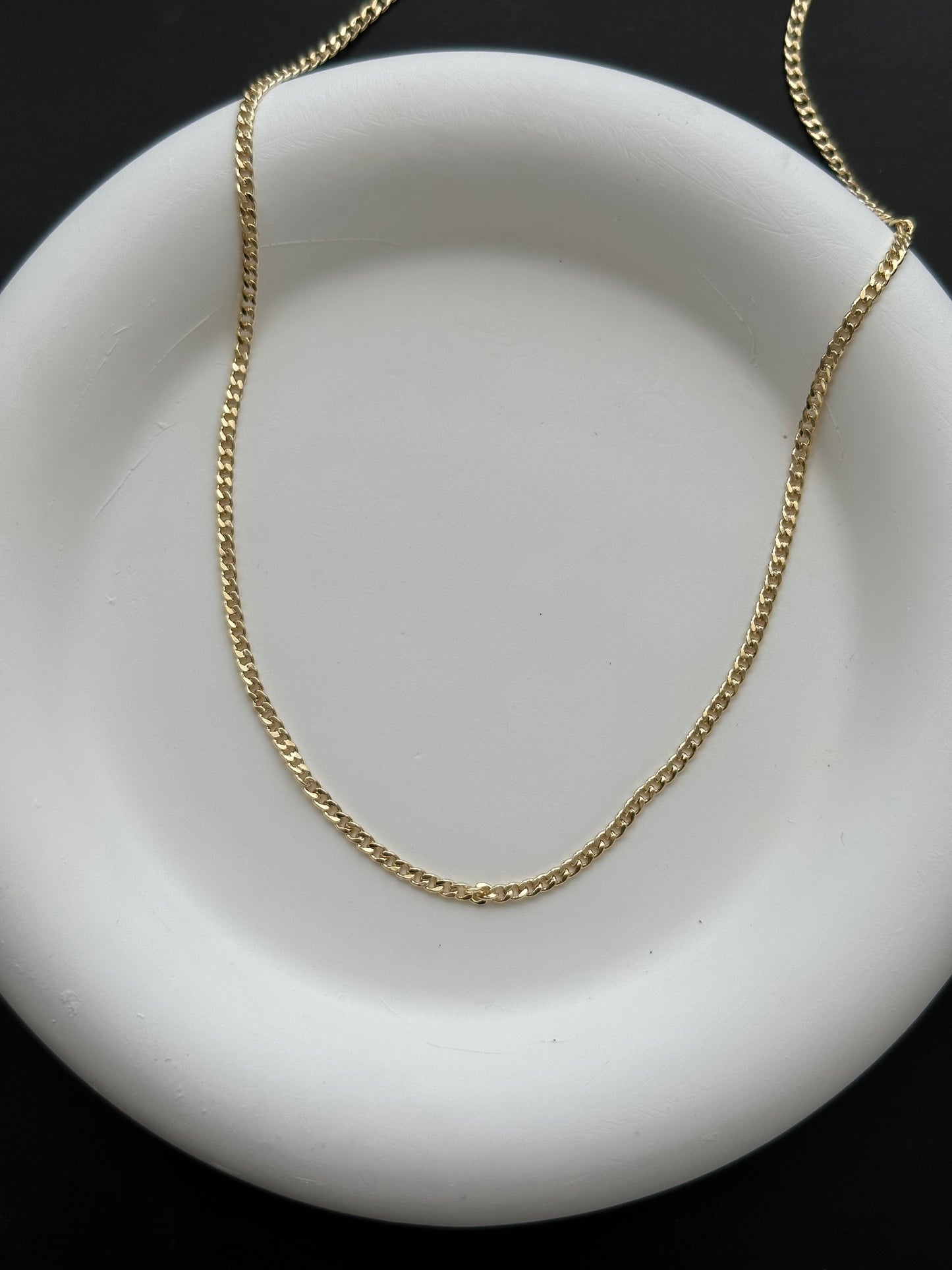 18K Gold Filled 2.0mm Cuban Chain (16 Inches)