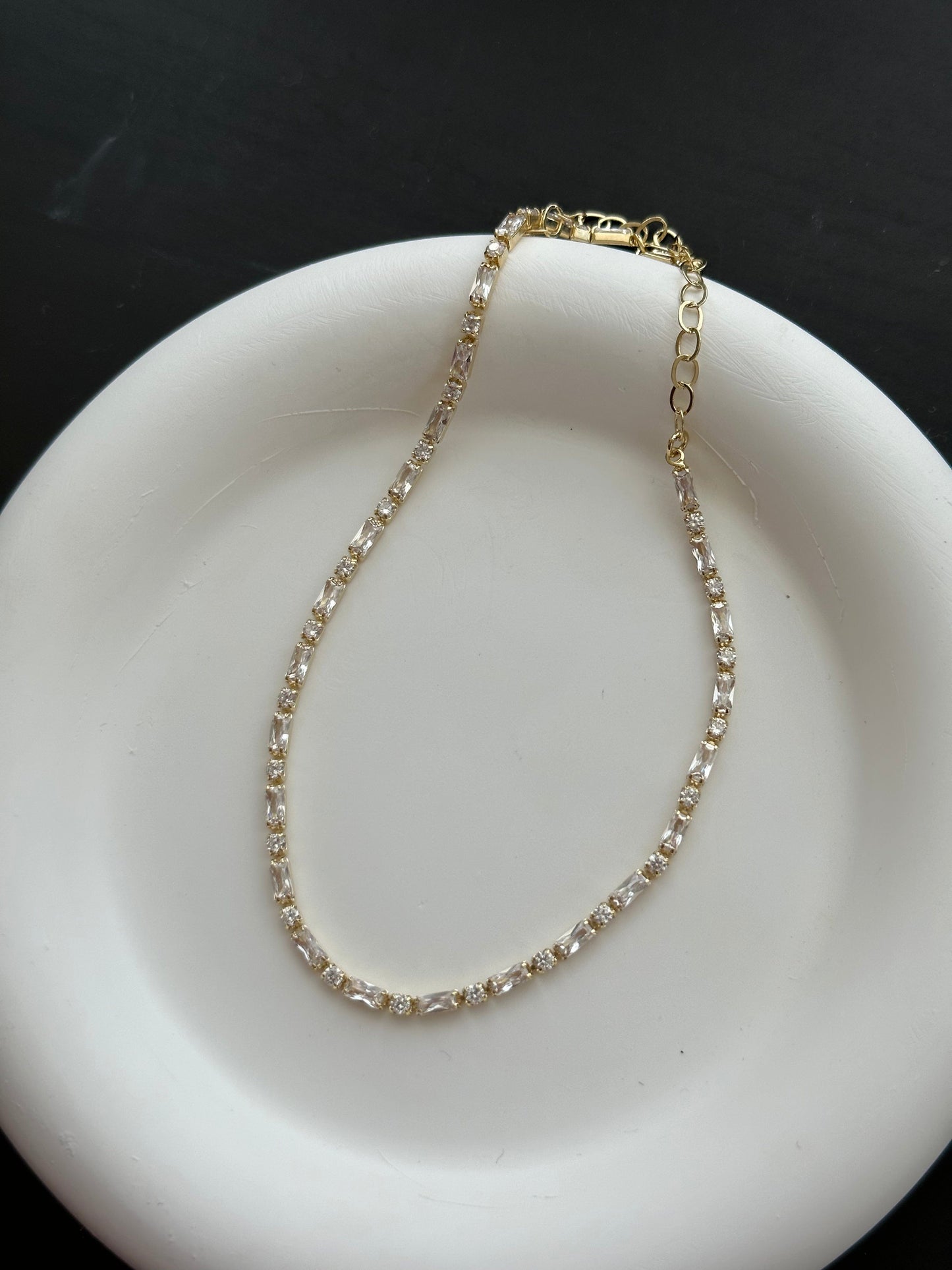 18K Gold Filled Tennis Choker(11 Inches)