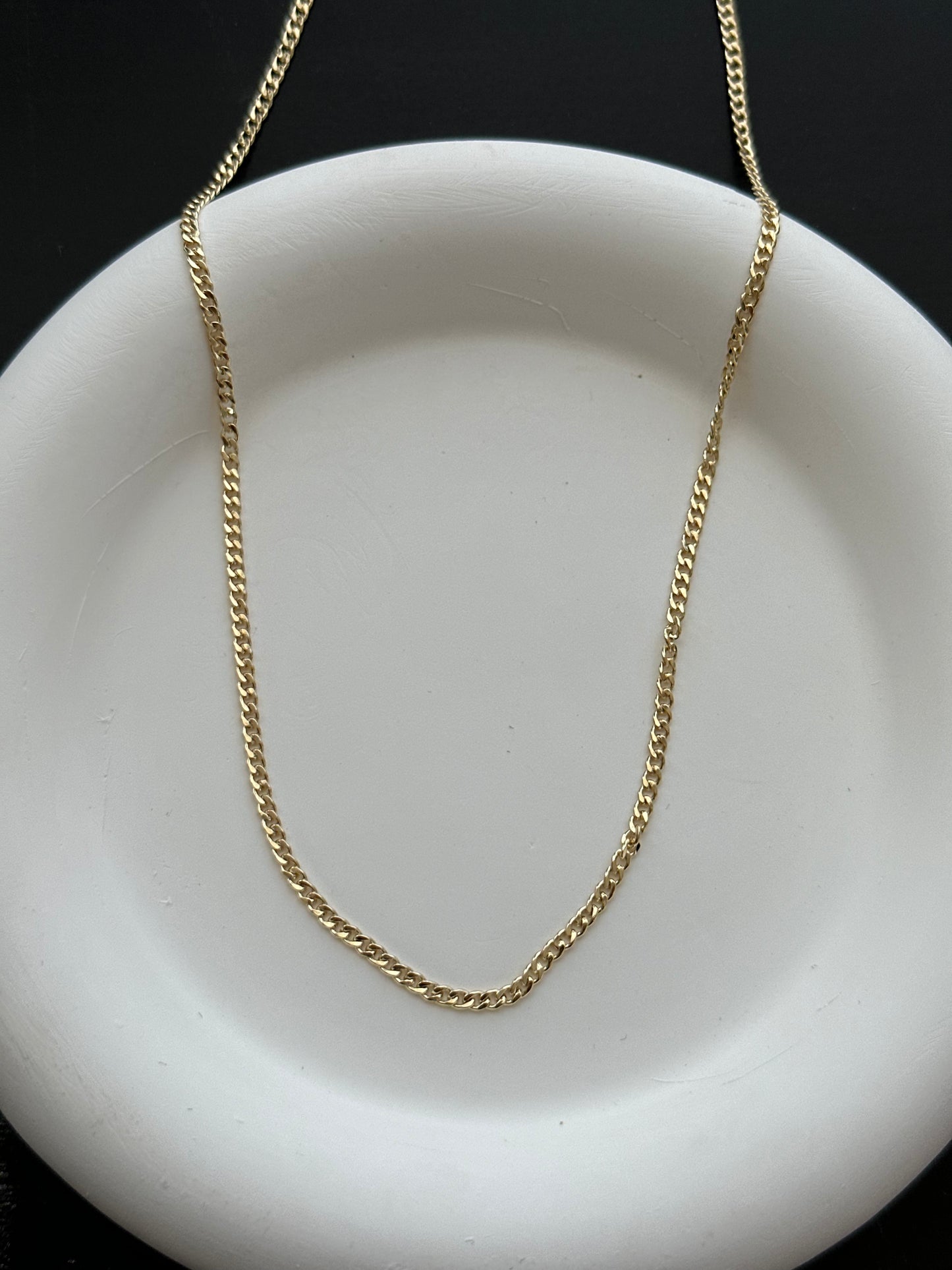 18K Gold Filled 2.0mm Cuban Chain (18 Inches)