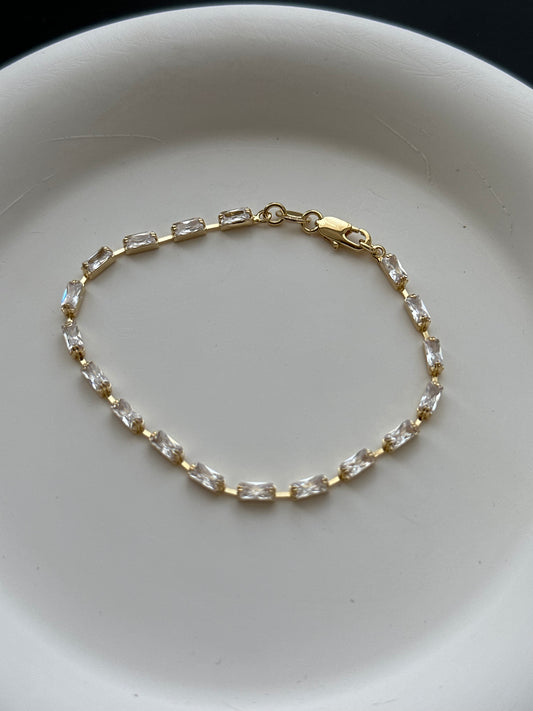 18k Gold Filled Baguette Tennis Bracelet - FOREVERLINKX