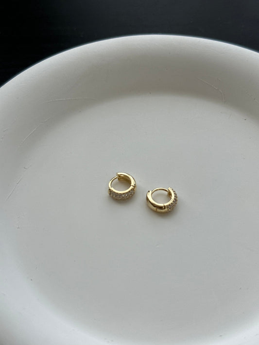 18K Gold Filled Mini CZ Earrings