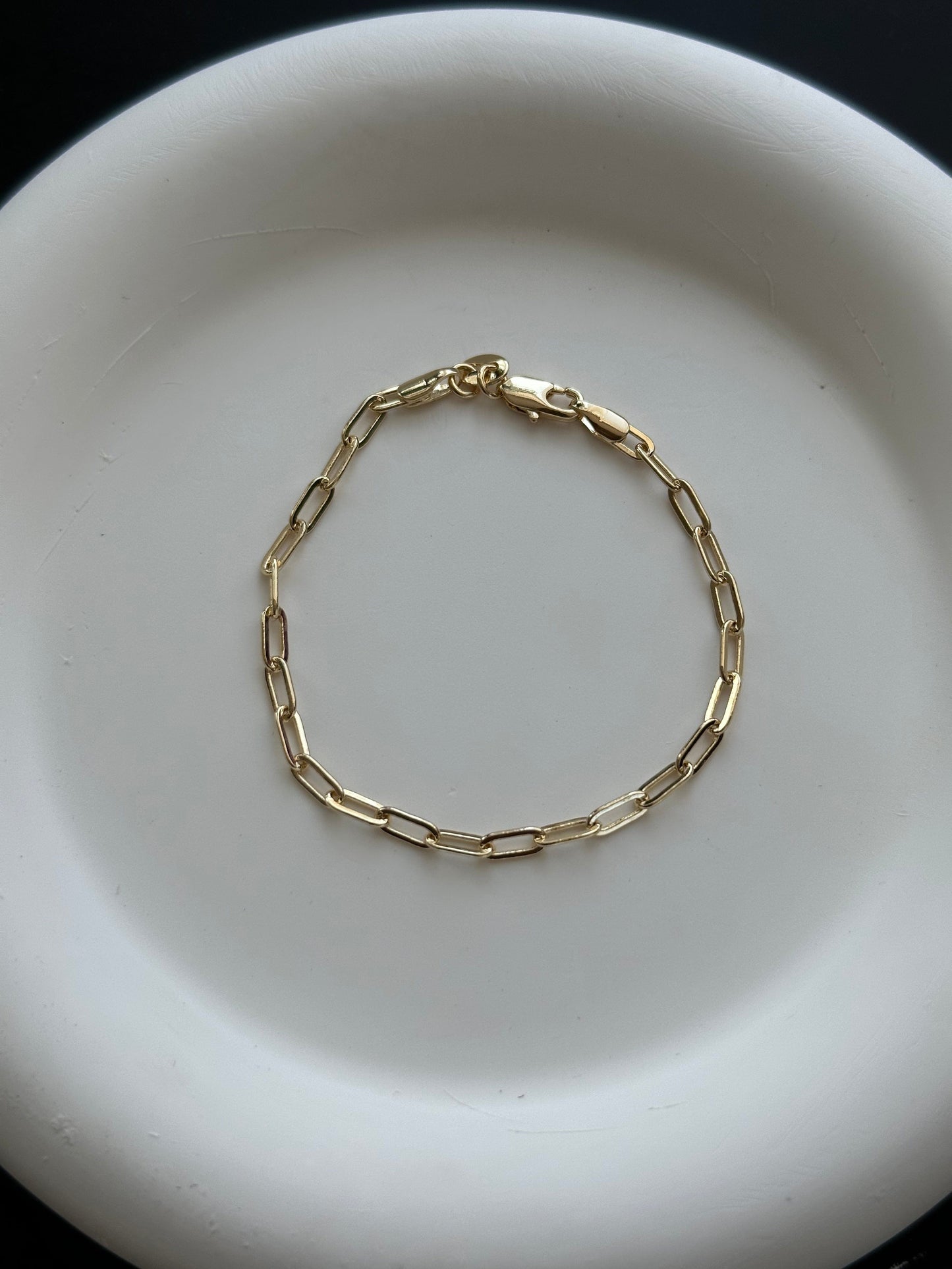 18K gold Filled PaperClip Bracelet