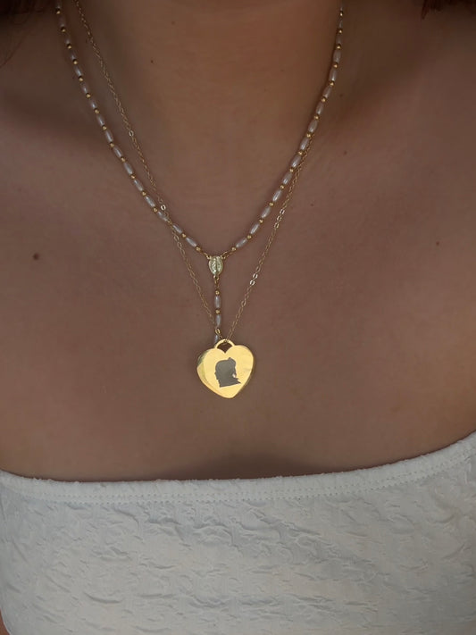 Silhouette heart necklace - FOREVERLINKX