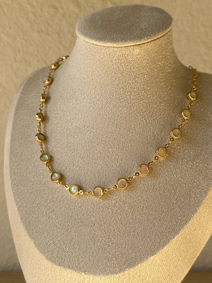 18K Gold Filled Opal Choker - FOREVERLINKX