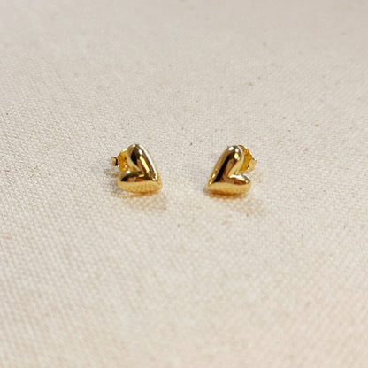 Mini Uneven Heart Stud Earrings - FOREVERLINKX