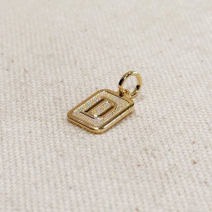 Textured Initial Plate Pendant: J - FOREVERLINKX